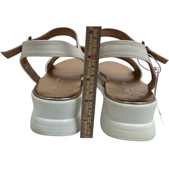 Juicy Couture Sandals Size 11 White Ivan Tennis Club Strappy Open Toe Platform - Picture 5 of 10